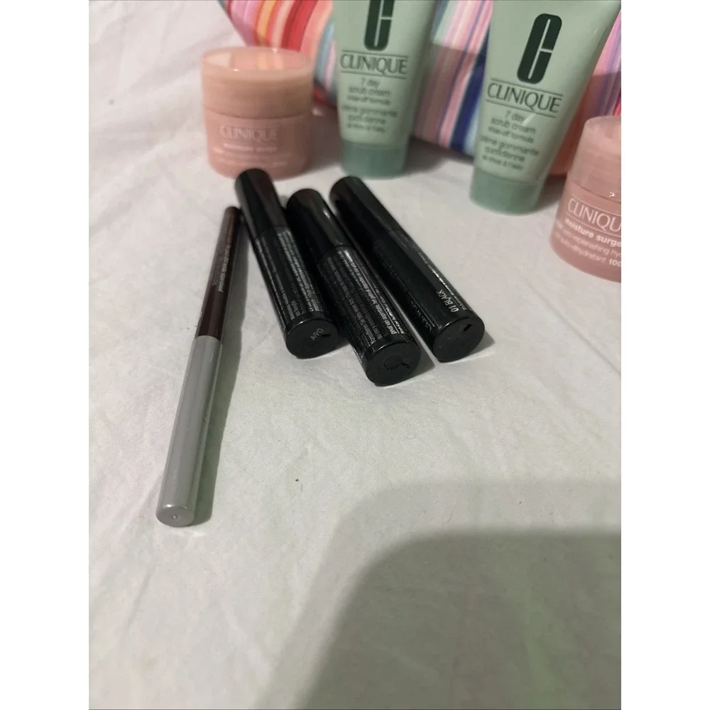 Clinique Lot Of 9 Stocking‎ Stuffers All New Scrubs Make Up Bag